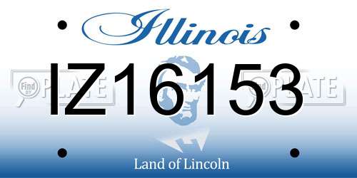 IZ16153 Illinois License Plate