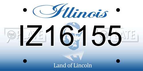 IZ16155 Illinois License Plate