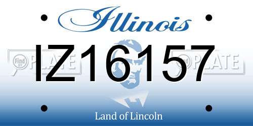 IZ16157 Illinois License Plate