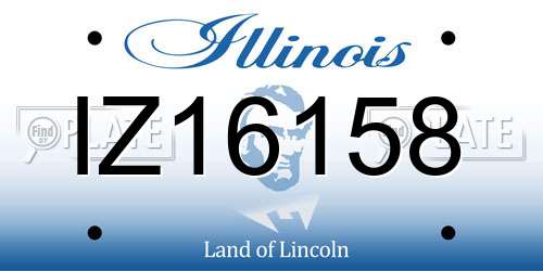 IZ16158 Illinois License Plate