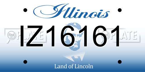 IZ16161 Illinois License Plate