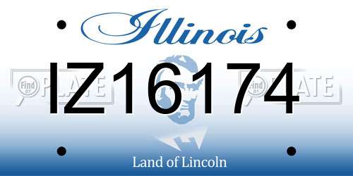 IZ16174 Illinois License Plate