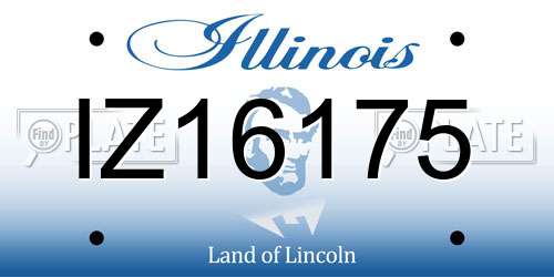 IZ16175 Illinois License Plate