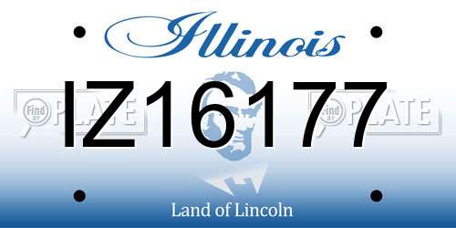 IZ16177 Illinois License Plate