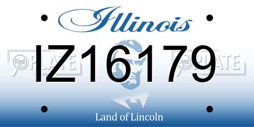 IZ16179 Illinois License Plate