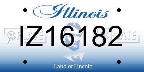 IZ16182 Illinois License Plate