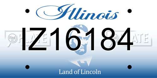 IZ16184 Illinois License Plate