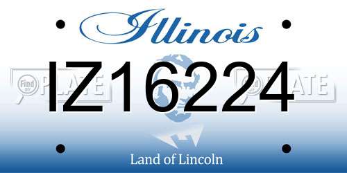 IZ16224 Illinois License Plate