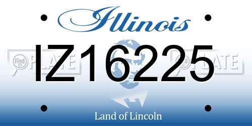 IZ16225 Illinois License Plate