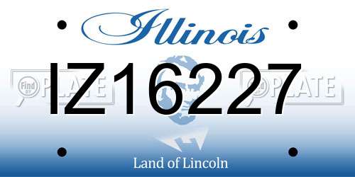 IZ16227 Illinois License Plate