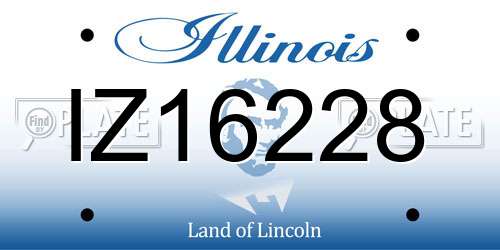 IZ16228 Illinois License Plate