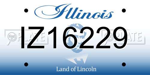 IZ16229 Illinois License Plate