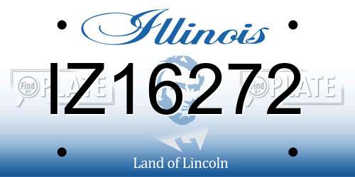 IZ16272 Illinois License Plate