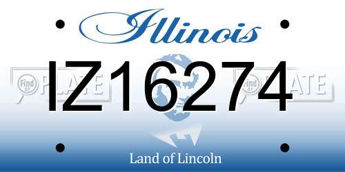 IZ16274 Illinois License Plate