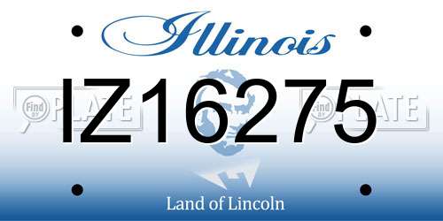 IZ16275 Illinois License Plate