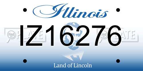 IZ16276 Illinois License Plate
