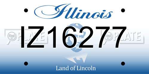 IZ16277 Illinois License Plate