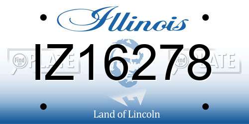 IZ16278 Illinois License Plate