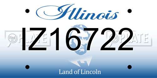 IZ16722 Illinois License Plate