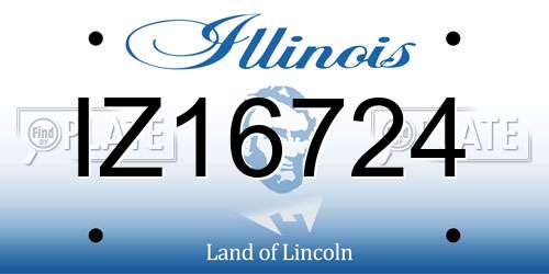 IZ16724 Illinois License Plate