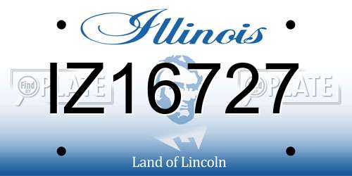 IZ16727 Illinois License Plate