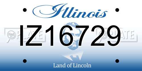 IZ16729 Illinois License Plate