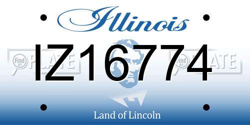 IZ16774 Illinois License Plate