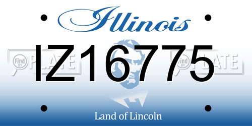 IZ16775 Illinois License Plate