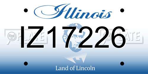 IZ17226 Illinois License Plate