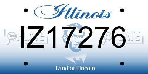 IZ17276 Illinois License Plate