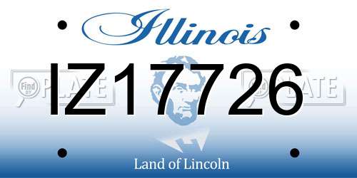 IZ17726 Illinois License Plate