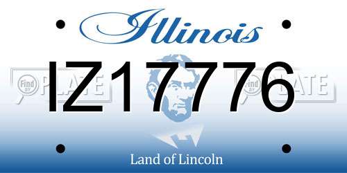 IZ17776 Illinois License Plate