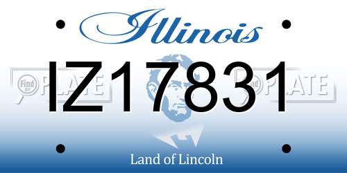 IZ17831 Illinois License Plate