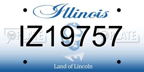 IZ19757 Illinois License Plate