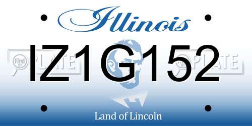 IZ1G152 Illinois License Plate