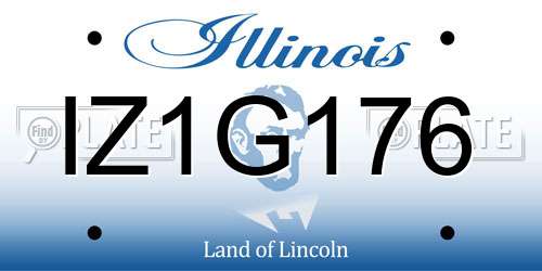 IZ1G176 Illinois License Plate