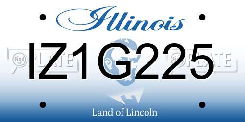 IZ1G225 Illinois License Plate