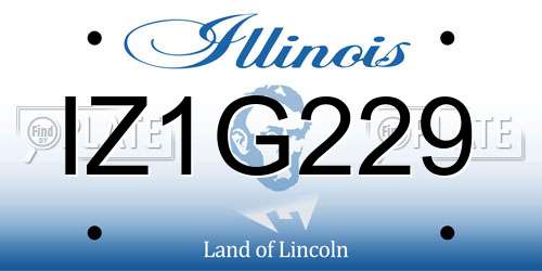 IZ1G229 Illinois License Plate