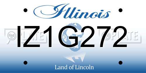 IZ1G272 Illinois License Plate