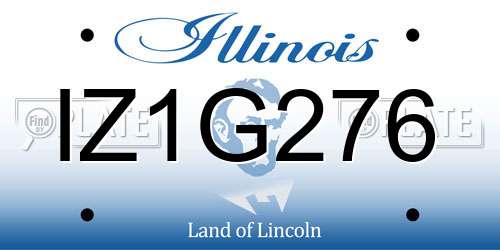 IZ1G276 Illinois License Plate