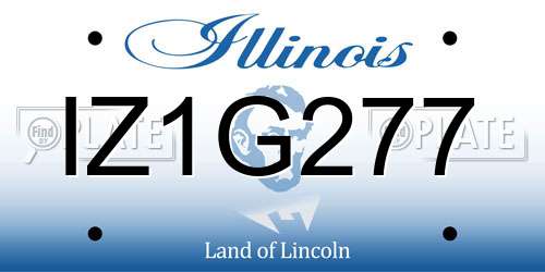 IZ1G277 Illinois License Plate