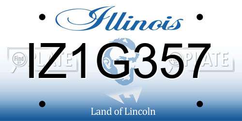 IZ1G357 Illinois License Plate