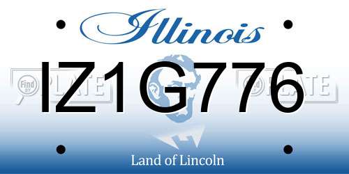 IZ1G776 Illinois License Plate