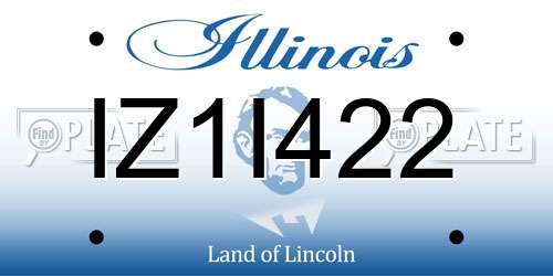 IZ1I422 Illinois License Plate
