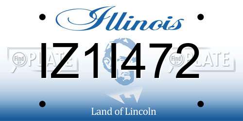 IZ1I472 Illinois License Plate