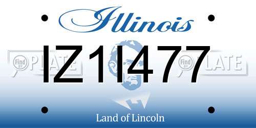 IZ1I477 Illinois License Plate