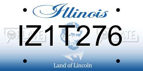 IZ1T276 Illinois License Plate