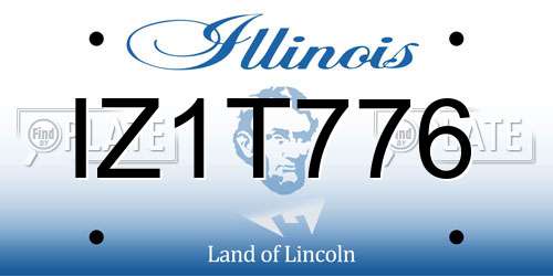 IZ1T776 Illinois License Plate