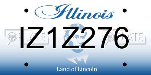IZ1Z276 Illinois License Plate