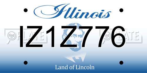 IZ1Z776 Illinois License Plate